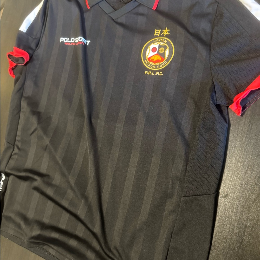 Ralph Lauren Polo Sport Black Jersey with Red Trim Japan